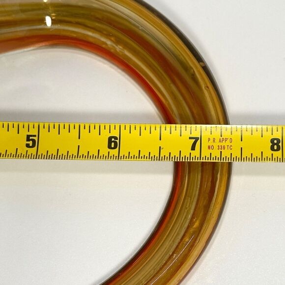 Sooner Art Glass Vase Hand Blown Vintage Marble Brow Mid-Century Modern - Picture 9 of 9